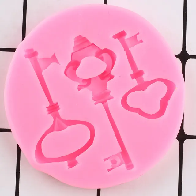 Sugarcraft Kulcsok Alak Szilikon Penész Cukorkák Agyag Csokoládé Sütő Formák Diy Party Cupcake Topper Fondant Sütemény Díszítő Szerszámok - Image 4