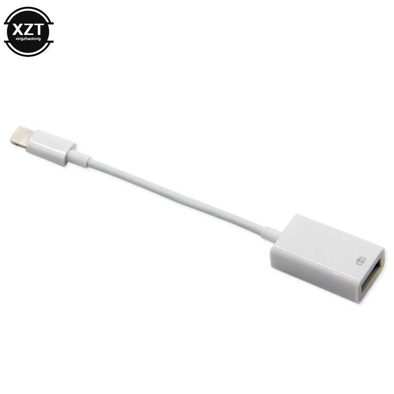 Адаптер OTG USB для камеры lightning USB кабель наушники конвертер Электрический пианино MIDI клавиатура для iphone 7 8 ios13 адаптер - Цвет: Белый