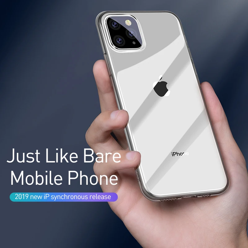 Прозрачный чехол Baseus для iPhone 11 Pro Max XS Xr 11Pro 876Plus Ультратонкий Мягкий силиконовый из