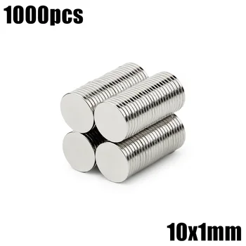 

10x1 mm Neodymium Magnet 1000pcs Mini Small Magnet Strong Powerful Permanent NdFeB Super Strong Powerful Magnetic