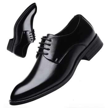 

2020 Brand Men's Business Formal Shoes Wedding Party Dress Shoes Luxury Fashion Oxfords Shoes Leather Shoes Plus Size 37-48