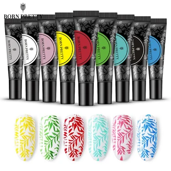 

BORN PRETTY Nail Stamping Gel Polish Set 8ml Stamp Print Oil UV Gel varnish Soak Off Varnish for Nail Art Stamping Plate