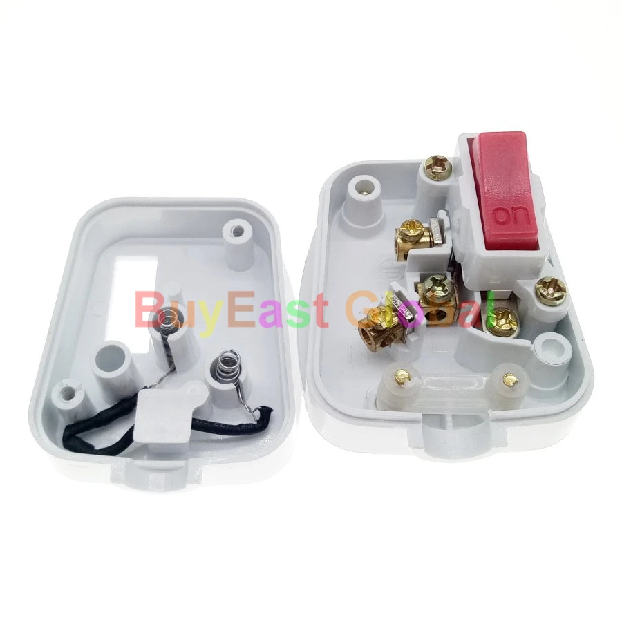 3 шт.) китайский стандарт 3 Pin DIY Rewireable Plug AC100~ 250V 10A w/главный выключатель питания светодиодный индикатор