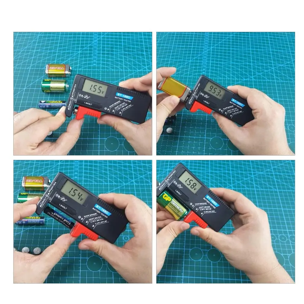BT-168D Digital Battery Capacitance Diagnostic Tool Battery Tester for AAA AA Button Cell Universal Tester