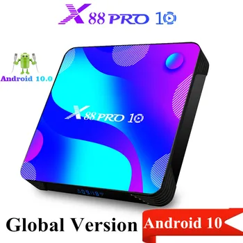 

Smart TV Box Android 10 X88 PRO 10 RK3318 1080p 4K 60fps USB3.0 Google PlayStore Netflix Youtube Media Player set top tv
