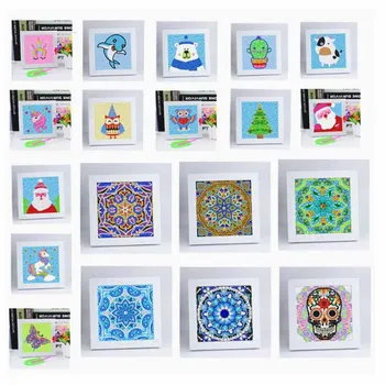 

Full 5D Crystal Round Drill Diamond Painting "Cartoon Animal" DIY Diamond Embroidery Cross Stitch Mosaic Rhinestone With frame