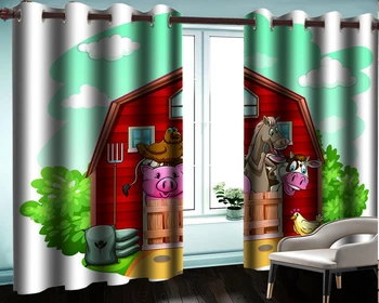 

3d Modern Curtain Window 3d Beautiful Bedroom Curtain HD Cartoon Animals Beautiful And Practical 3d Digital Printing Curtains