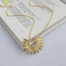 Flyleaf золото свет Роскошные солнечные лучи ожерелье s& Подвески Настоящее серебро 925 проба ожерелье для женщин модная цепочка, ювелирное изделие из драгоценных камней