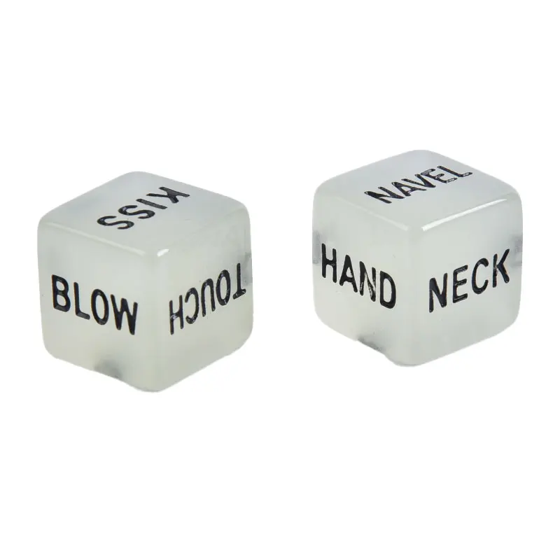 2pcs Funny Glow in Dark Love Dice Toys Adult Couple Lovers Games Aid Sex Party Toy valentines day gift for boyfriend girlfriend