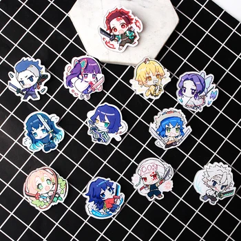 

TQ Anime Demon Slayer: Kimetsu no Yaiba Kamado Tanjirou Cosplay Bedge Cartoon Collect Backpacks Bags Badges Button Brooch Pins