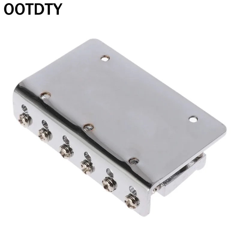 OOTDTY 1 компл. 65 мм гитары 6 Седло фиксированный мост для электрогитары с винтами серебро