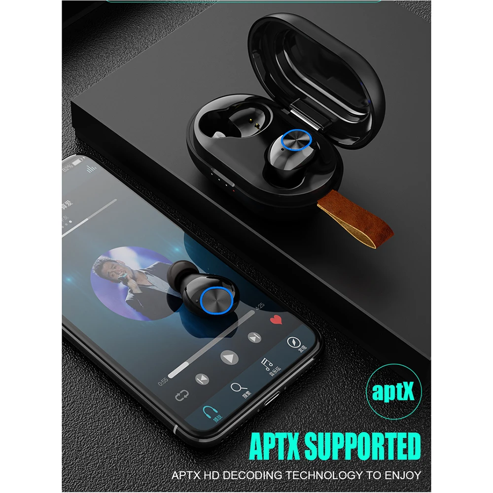 Беспроводная Bluetooth гарнитура наушник APTX глубокие басы 3D стерео музыка наушники