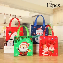 New Cartoon Non-woven Packaging Bags Fashion Christmas Printed Gift Bags Multifunctional Portable Women Shopping Handbags