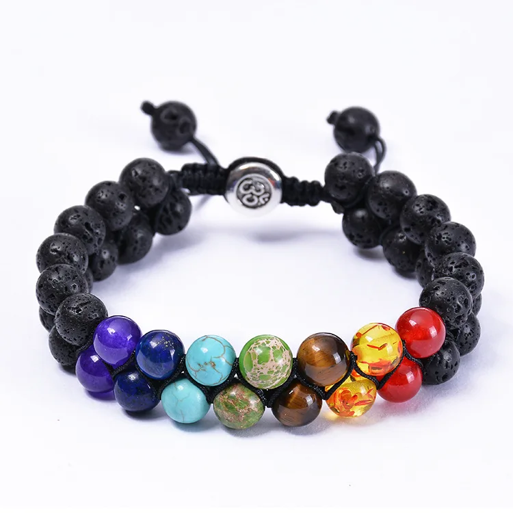 Pulseira estilo hippie chic com pingente de cristal de olho de tigre - R$  70.00, cor Marrom #27063, compre agora