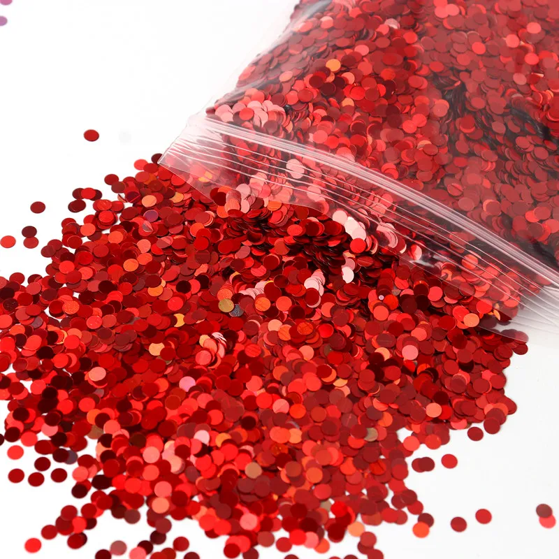 50g Holographic Round Sequins Exquisite Glitter Ultra thin Nail Polish Chameleon Piece 3mm Autumn Designer Nail Decoration