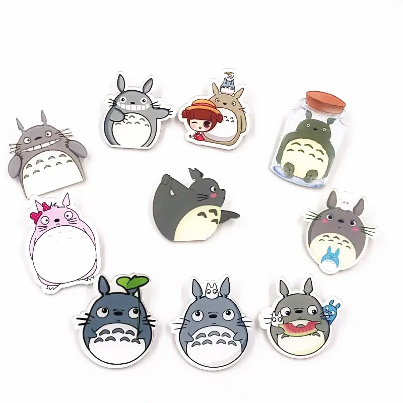 

1Pcs Japan Anime My Neighboor Brooch Cloth Acrylic Badge Pins Totoro Icon Girls Backpack Decoration Child Game Cosplay Prize
