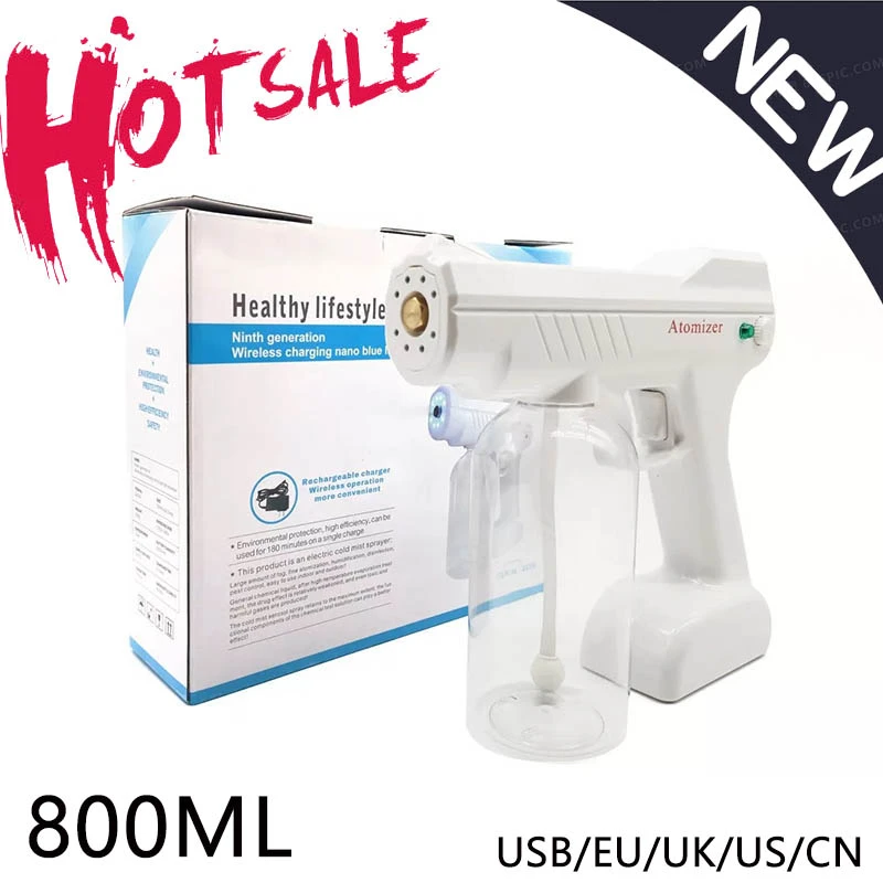 800ml USB Rechargeable Nano Sanitizer Spray Sprayer Disinfectant Gun Machine 800ml USB Rechargeable Nano Sanitizer Spray Sprayer Disinfectant Gun Machine