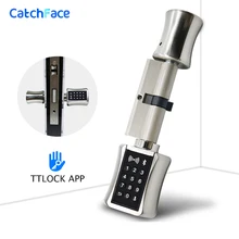 TTLock приложение умный цилиндрический замок wifi электронный дверной замок Bluetooth цифровое приложение клавиатура код RFID карта без ключа замок для ЕС модель