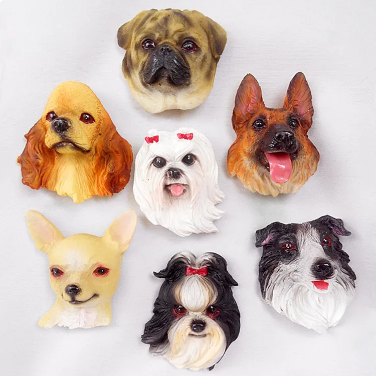 3D магниты на холодильник для домашних животных собак Творческий сильный магнит