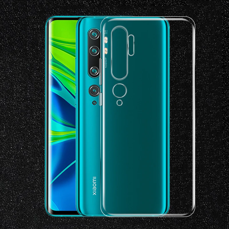 Чехол для Xiaomi Mi Note 10 Lite тонкий прозрачный силиконовый мягкий чехол из ТПУ задняя
