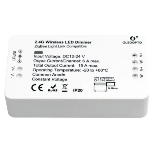 C-009 ZIGBEE звено, светлый Светодиодные ленты Диммер контроллер постоянного тока 12-24 V совместим со многими ворота работает с amazon echo плюс