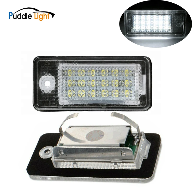 2 шт. Светодиодные Автомобильные номерные знаки для Audi A3 A4 S4 A5 A6 A8 Q7 Rs4 S8 18smd светодиодные авто лампы в сборе