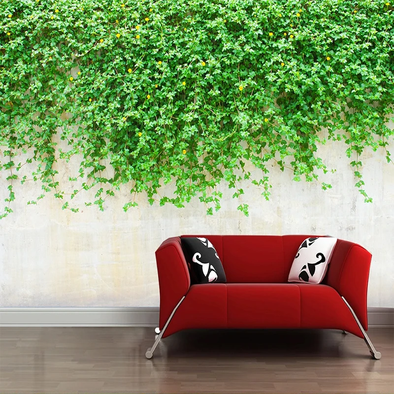 Пользовательские 3D фото обои зеленые листья лоза ТВ фон Настенная Обои Ресторан настенное уркашение для гостинной пасторальный стиль настенная бумага