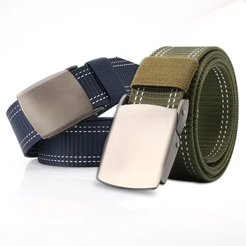 

New 2019 Canvas Tactical Casual Belts Men's Fashion Thicken Long Cloth Belts Male Knitted Waistband