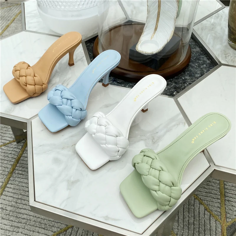 low heel mule sandals