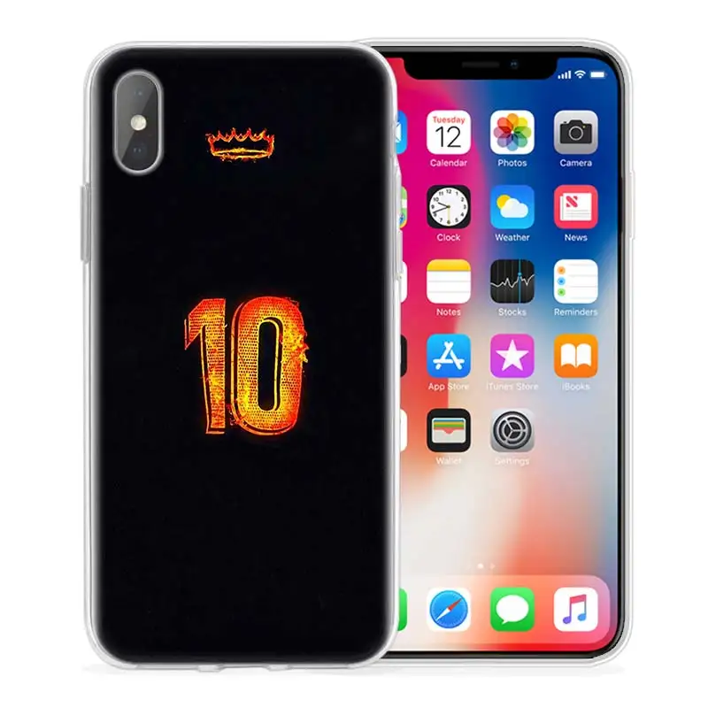 Чехол с номером 10 для Apple iphone 11 Pro XS Max XR X 7 8 6 6S Plus 5 5S SE 5C силиконовый чехол для телефона