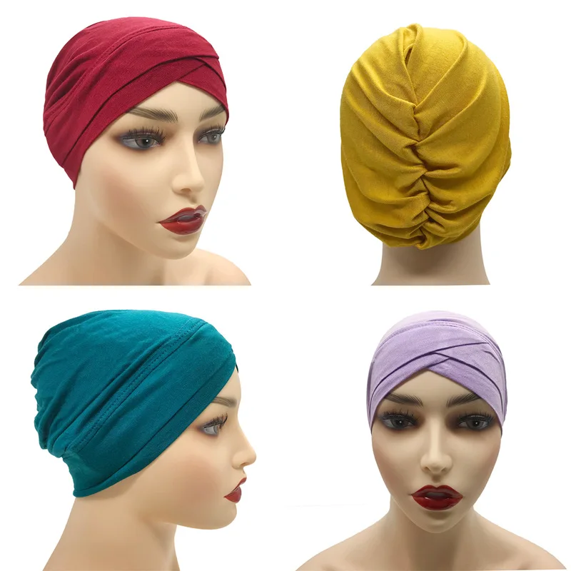 ВЫСОКОЕ КАЧЕСТВО Тюрбан на лбу крест платок головной убор Coif Babushka капюшон шляпа