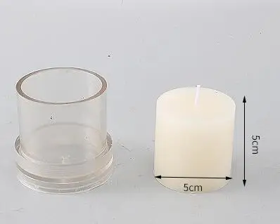 5x5 candle mold Мульти размер DIY ручной работы Гладкий свеча делая прессформы плоский верх цилиндрической формы прессформы Малый диаметр ручной формы дома dec lz55 - Цвет: 5x5 candle mold