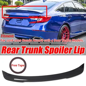 

10th Black Duckbill HighKick Car Rear Trunk Boot Lip Spoiler Wing Lid ABS For Honda For Accord 10th 4 Dr Sedan 2018 2019 2020
