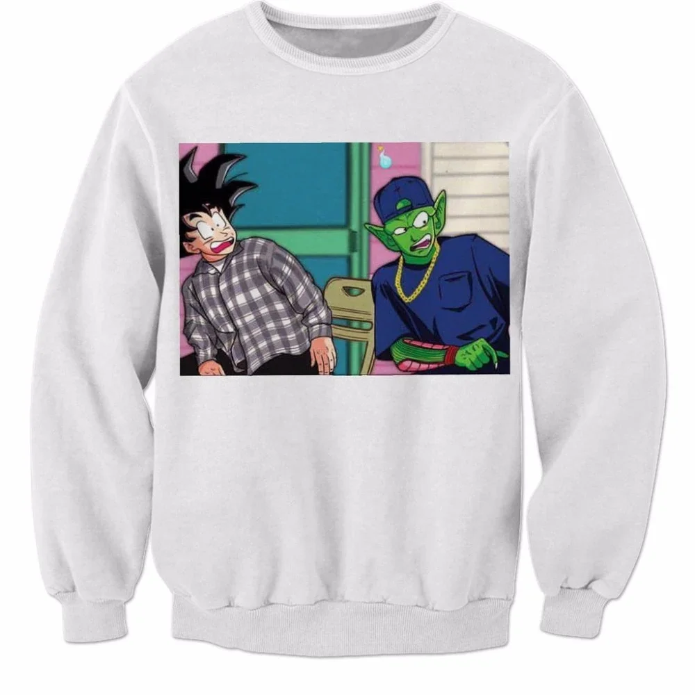 color as the picture PLstar Cosmos Новая модная Толстовка аниме Dragon Ball Z Kid Goku and Master Roshi 3d принт для мужчин и женщин пуловер с круглым вырезом - Цвет: color as the picture