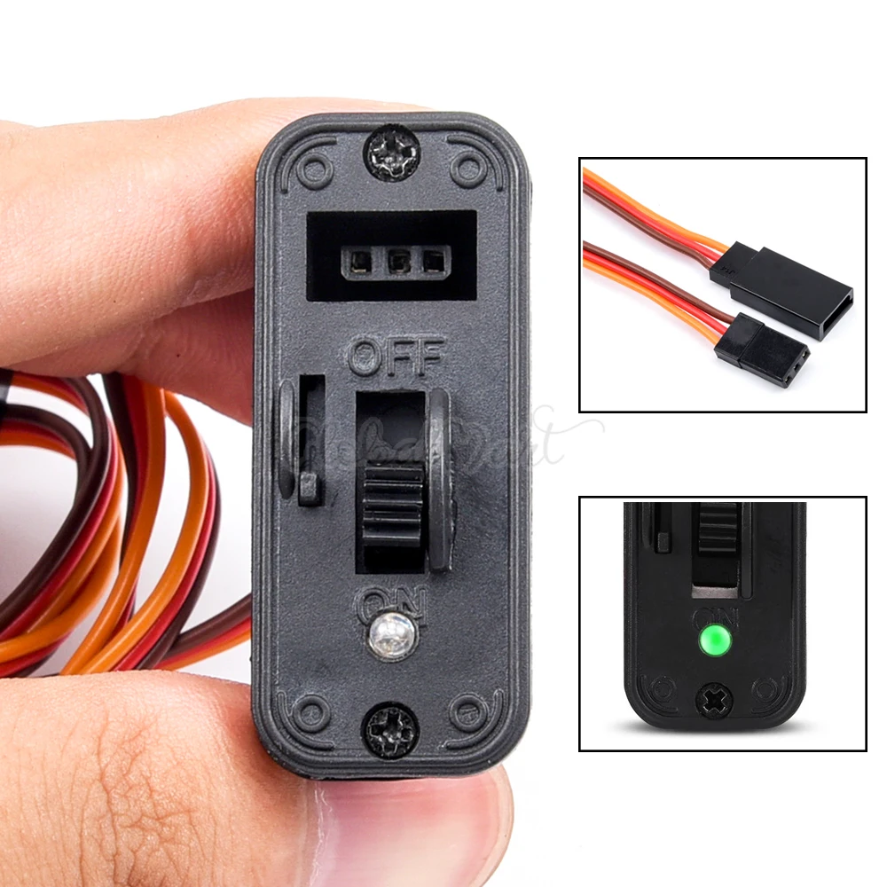 Large Power RC Switch Connectors Heavy Duty RC Switch w/ LED Display JR