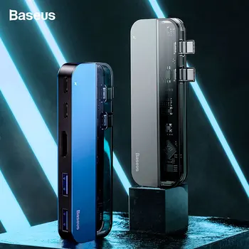 

Baseus USB C HUB 3.0 For Macbook Pro Surface HDMI Thunderbolt 3 Power Adapter Multi USB 3.0 USB-C Type C HUB For Huawei Matebook