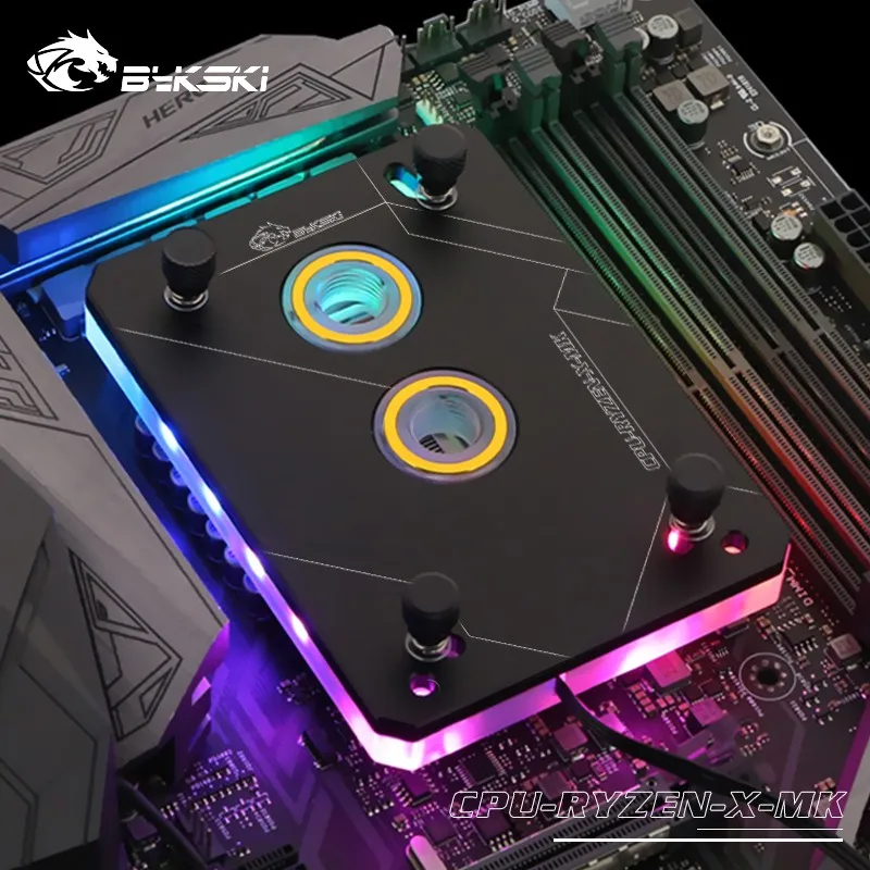 Водяной блок для процессора Bykski AMD RYZEN3000 AM3 + AM4 1950X TR4 X399 X570 материнская плата/5 В 3PIN
