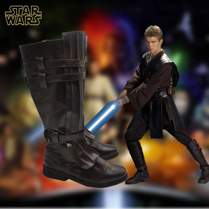 

Star Wars: The Last Jedi Anakin Skywalker shoes cosplay adults men and women boots shoes Halloween Fashion Long shoes