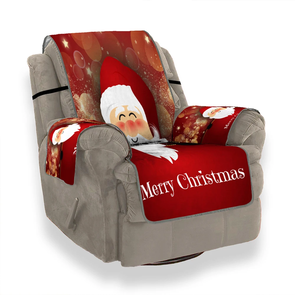 Рождественское напечатанное покрывало для дивана эластичное растягивающееся четырехсезонное Чехлы для дивана моющееся покрывало для дивана защита мебели - Цвет: E