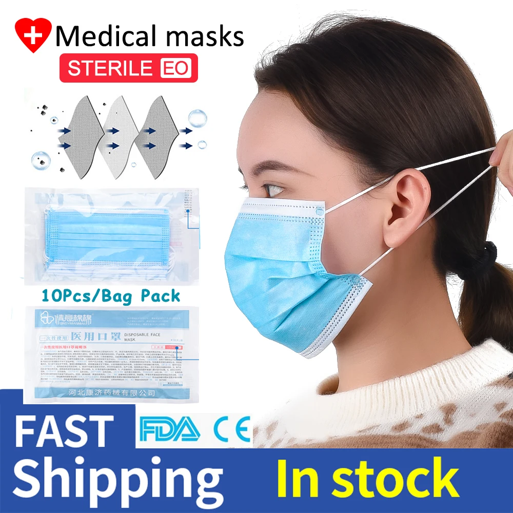 

CE Certification In Stock Disposable Mask Surgical Medical Mask Anti-Dust Bacterial Nonwoven Elastic Earloop Mouth Face Mask