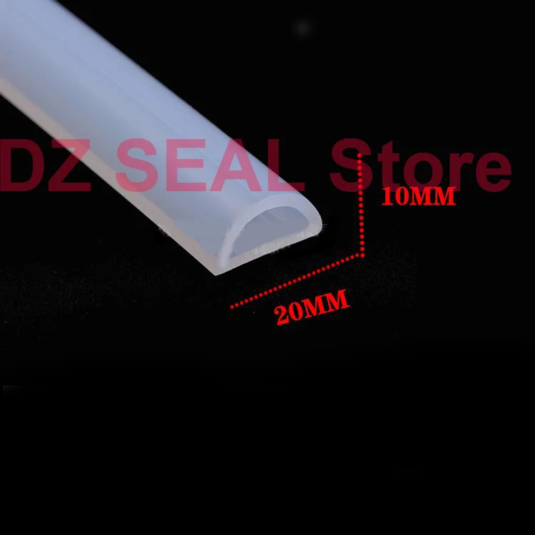 20 x 10mm D Тип Высокая термостойкая полукруглая полая силиконовая уплотнительная полоса Механическая водоудерживающая полоска для ванной комнаты - Цвет: 20 x 10mm