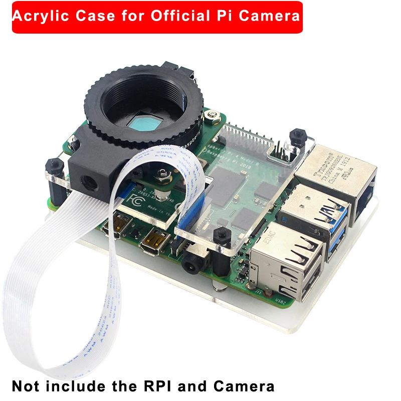 RaspberryPiHQCameraModuleAcrylicCasewithStandRaspberryPi