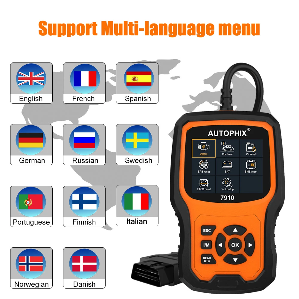 Autophix 7910 для BMW OBD2 Автомобильный сканер SRS SAS ABS EPB сброс масла Rolls Royce OBD