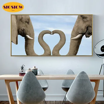 

SIOSIOW 5d Diy Diamond Embroidery Daimond Painting Elephant Love Cross Stitch Full Square Drill Resin Decorative Elephants Gifts