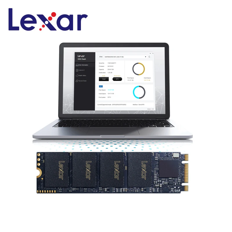 Lexar LNM500 SSD NVMe PCIe Gen3x2 M.2 2280 TLC HDD 256 ГБ 512 Внутренний твердотельный накопитель для