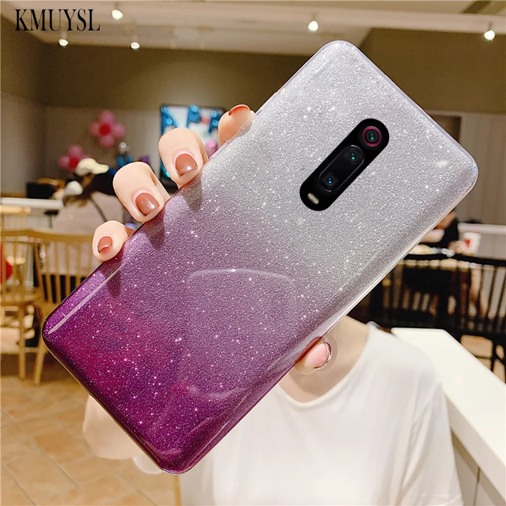 

Gradient Color Shiny Case For Xiaomi Redmi Note 7 5 6 K20 Pro 6A 7A S2 Mi A3 A2 8 Lite Mi 9 se 9t cc9 Poco F1 Glitter Soft Cover
