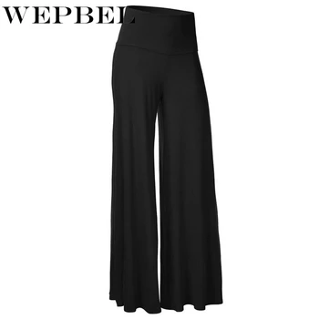 

WEPBEL Plus Size Pants Fashion Solid Color Pants Loose Casual Trousers Sweatpants Women Wide Leg Pants S-4XL
