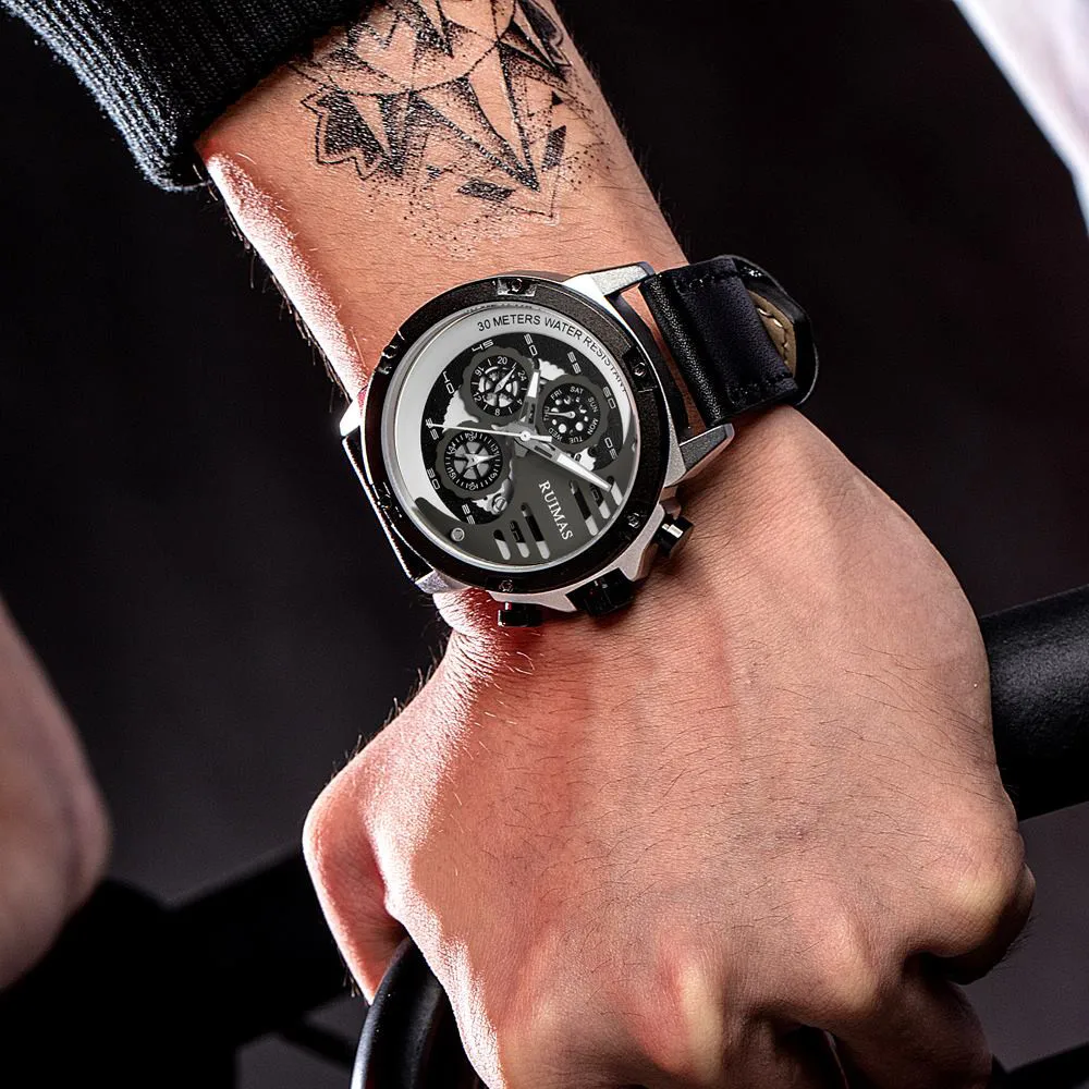 Relogio Masculino мужские часы Топ люксовый бренд мужские наручные часы модные кварцевые часы мужские спортивные водонепроницаемые часы RUIMAS