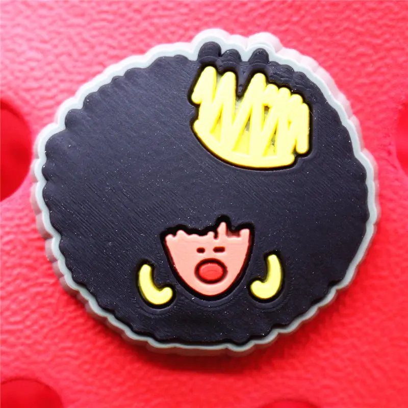 Crock Charms Accessories Custom Cartoon Cute PVC Shoe Croc Buttons Sandals Charms Black Lives Dope Father Portrait Free Shipping