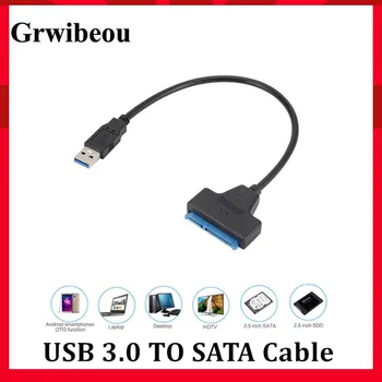 

Grwibeou USB 3.0 SATA Cable Sata to USB Adapter Support 2.5 Inches External SSD HDD Hard Drive 22 Pin Sata Cable Adapter